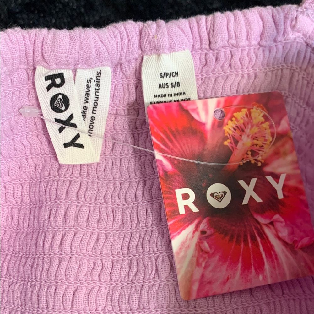 Beach Essential Roxy Sunrise Vibes Cutout Mini Dress - Orchid Bouquet Size S NWT - Picture 3 of 9